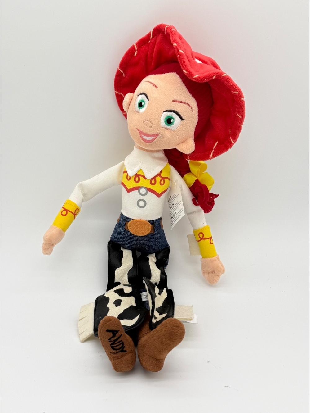 NWT Disney Store Toy Story Jessie Plush Doll 15" Cowgirl Stuffed Toy Andy Boot